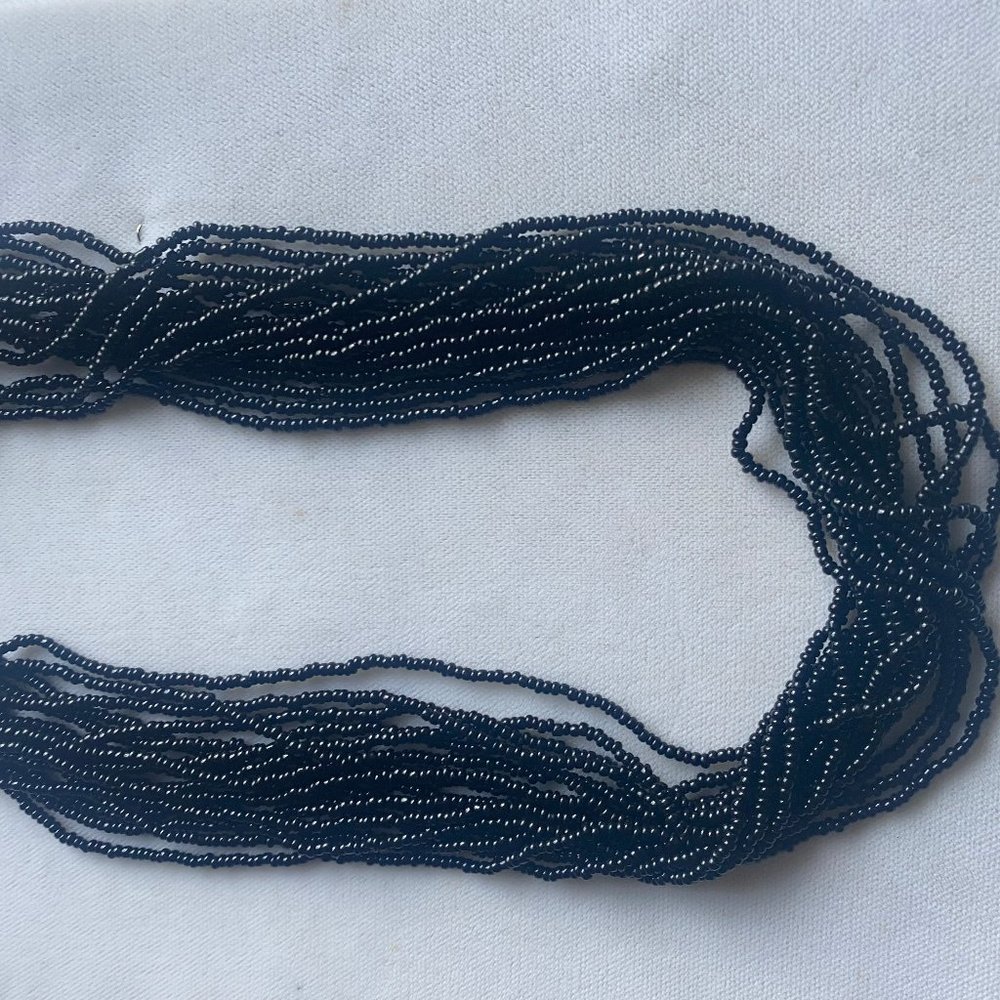 Black beaded necklace